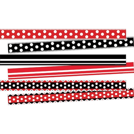 Barker Creek Stripes & Dots Double-Sided Trim Set, 3 designs, 36/set 4044